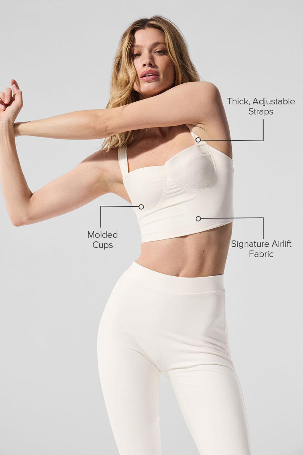 Alo Yoga Airlift Turn It Up Naisten Bra Tank Ivory | Suomi  8296-GSLAT
