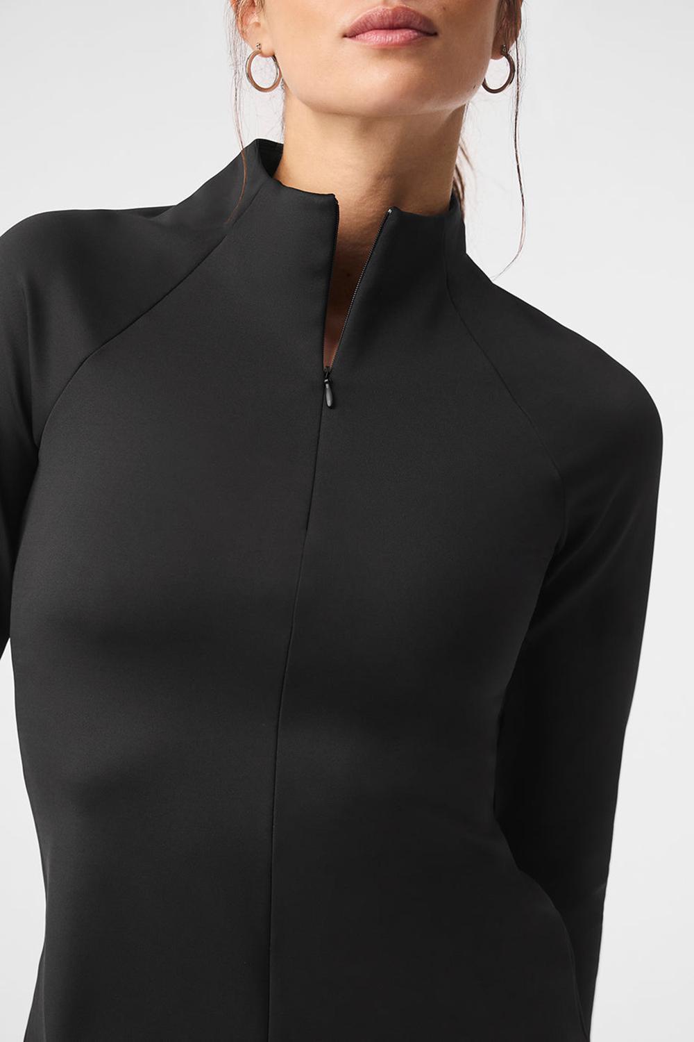 Alo Yoga Airlift Winter Warm 1/4 Zip Naisten Pitkähihainen Mustat | Suomi  3658-RYLUF