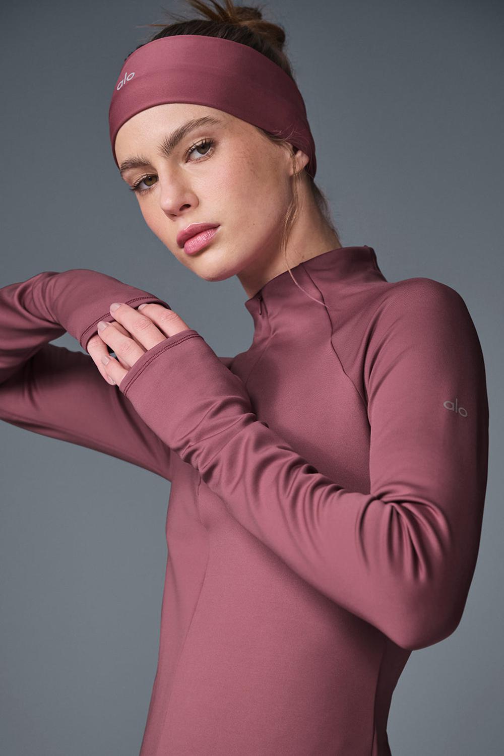 Alo Yoga Airlift Winter Warm 1/4 Zip Naisten Pitkähihainen Viininpunainen | Suomi  8462-PCBFE