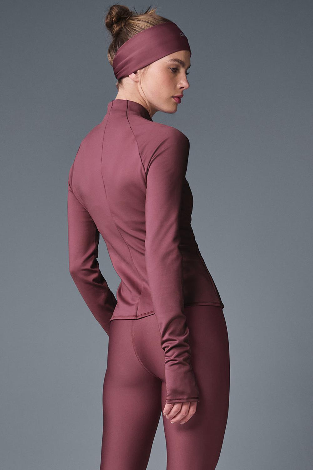 Alo Yoga Airlift Winter Warm 1/4 Zip Naisten Pitkähihainen Viininpunainen | Suomi  8462-PCBFE