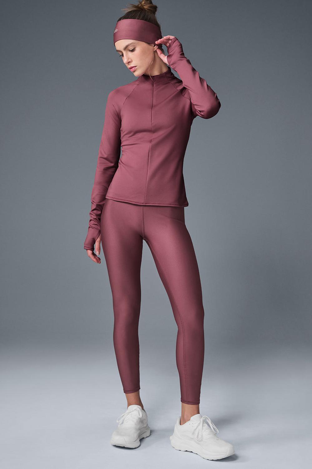 Alo Yoga Airlift Winter Warm 1/4 Zip Naisten Pitkähihainen Viininpunainen | Suomi  8462-PCBFE