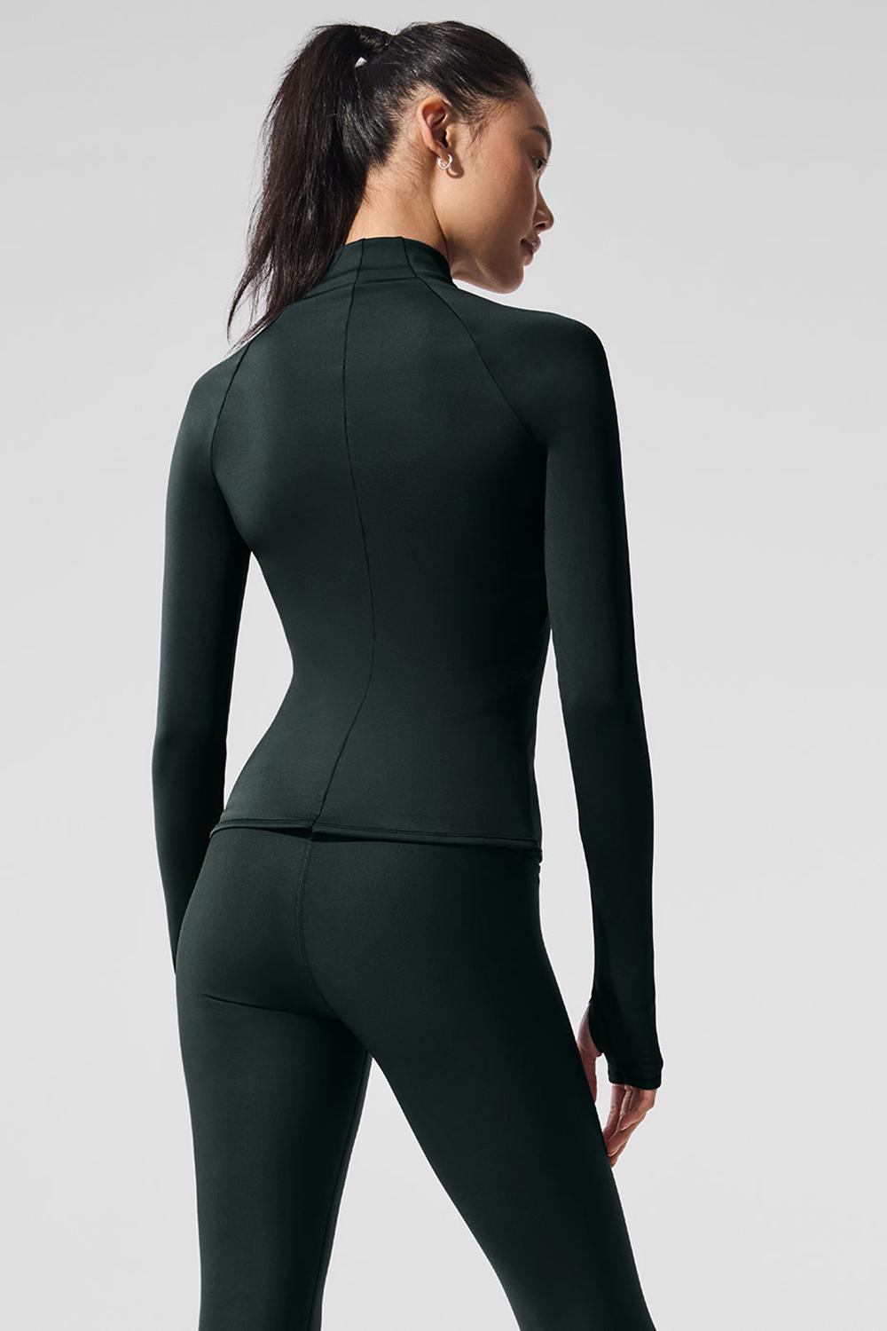 Alo Yoga Airlift Winter Warm 1/4 Zip Naisten Pitkähihainen Vihreä | Suomi  3154-YRUVX