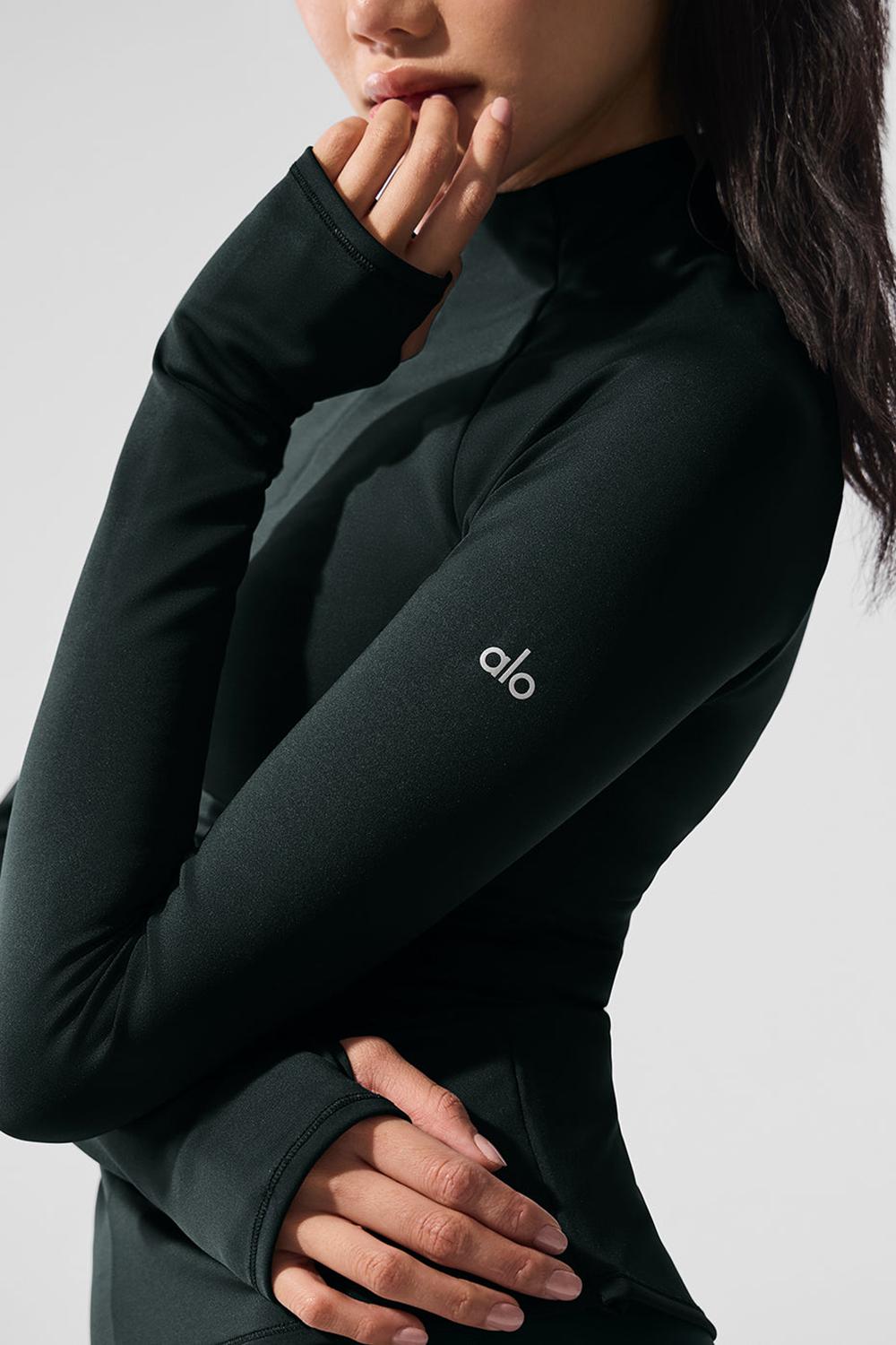 Alo Yoga Airlift Winter Warm 1/4 Zip Naisten Pitkähihainen Vihreä | Suomi  3154-YRUVX