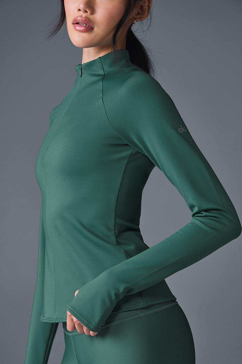 Alo Yoga Airlift Winter Warm 1/4 Zip Naisten Pitkähihainen Winter Ivy | Suomi  1540-BFDKO