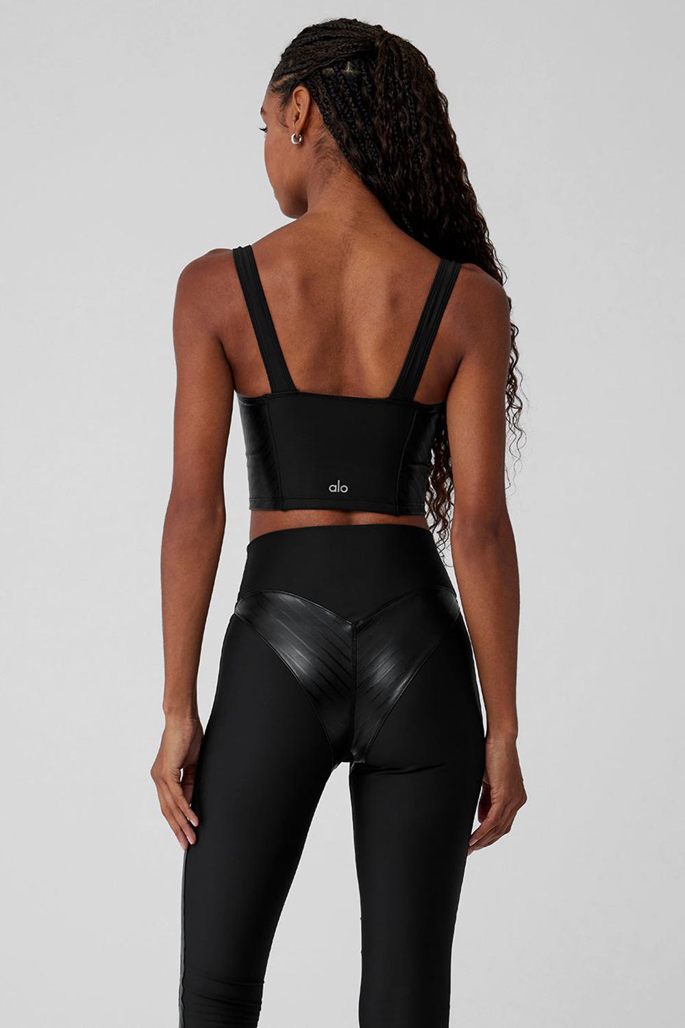Alo Yoga Airlift Winter Warm Cropped Supermoto Naisten Juoksupaidat Mustat | Suomi  9512-MNQTR
