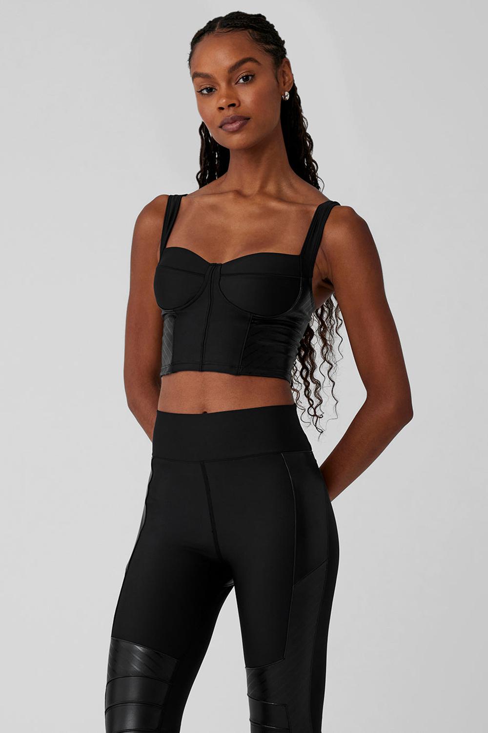 Alo Yoga Airlift Winter Warm Cropped Supermoto Naisten Juoksupaidat Mustat | Suomi  9512-MNQTR