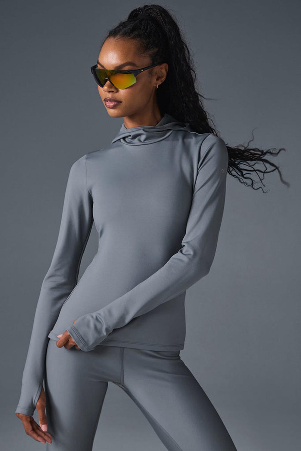 Alo Yoga Airlift Winter Warm Hooded Naisten Huppari Harmaat | Suomi  6854-QNAMZ