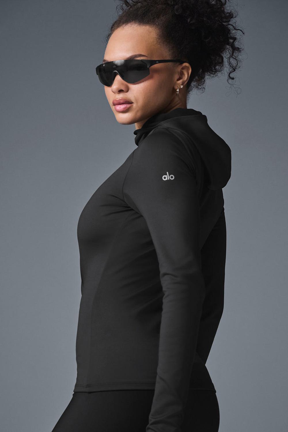 Alo Yoga Airlift Winter Warm Runner Naisten Huppari Mustat | Suomi  8523-MYIEV