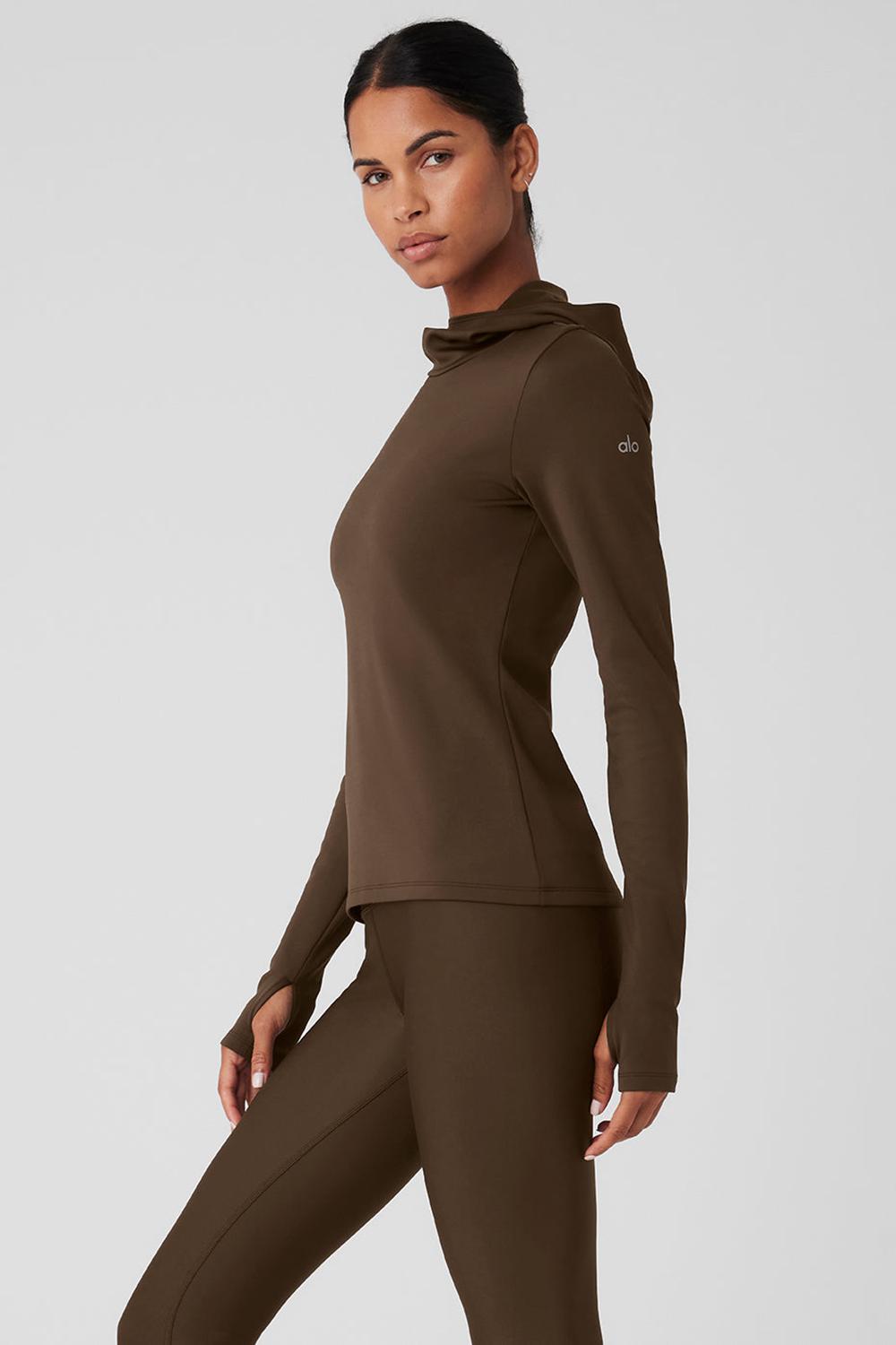 Alo Yoga Airlift Winter Warm Runner Naisten Huppari Espresso | Suomi  4709-DWXRY