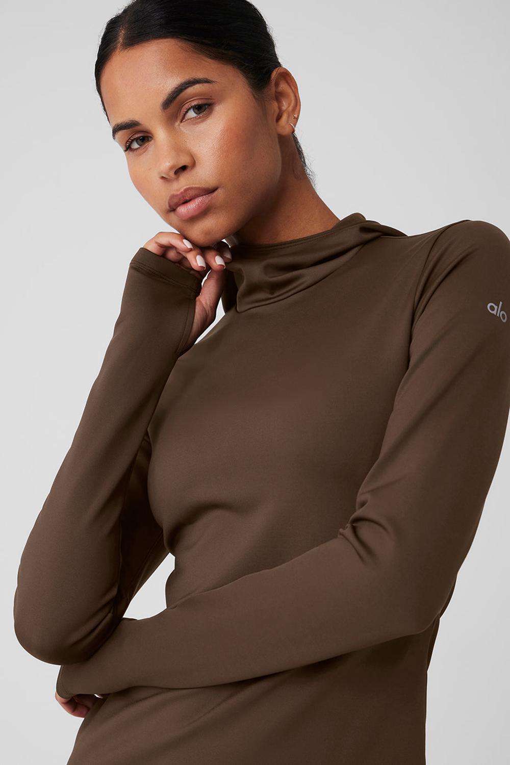 Alo Yoga Airlift Winter Warm Runner Naisten Huppari Espresso | Suomi  4709-DWXRY