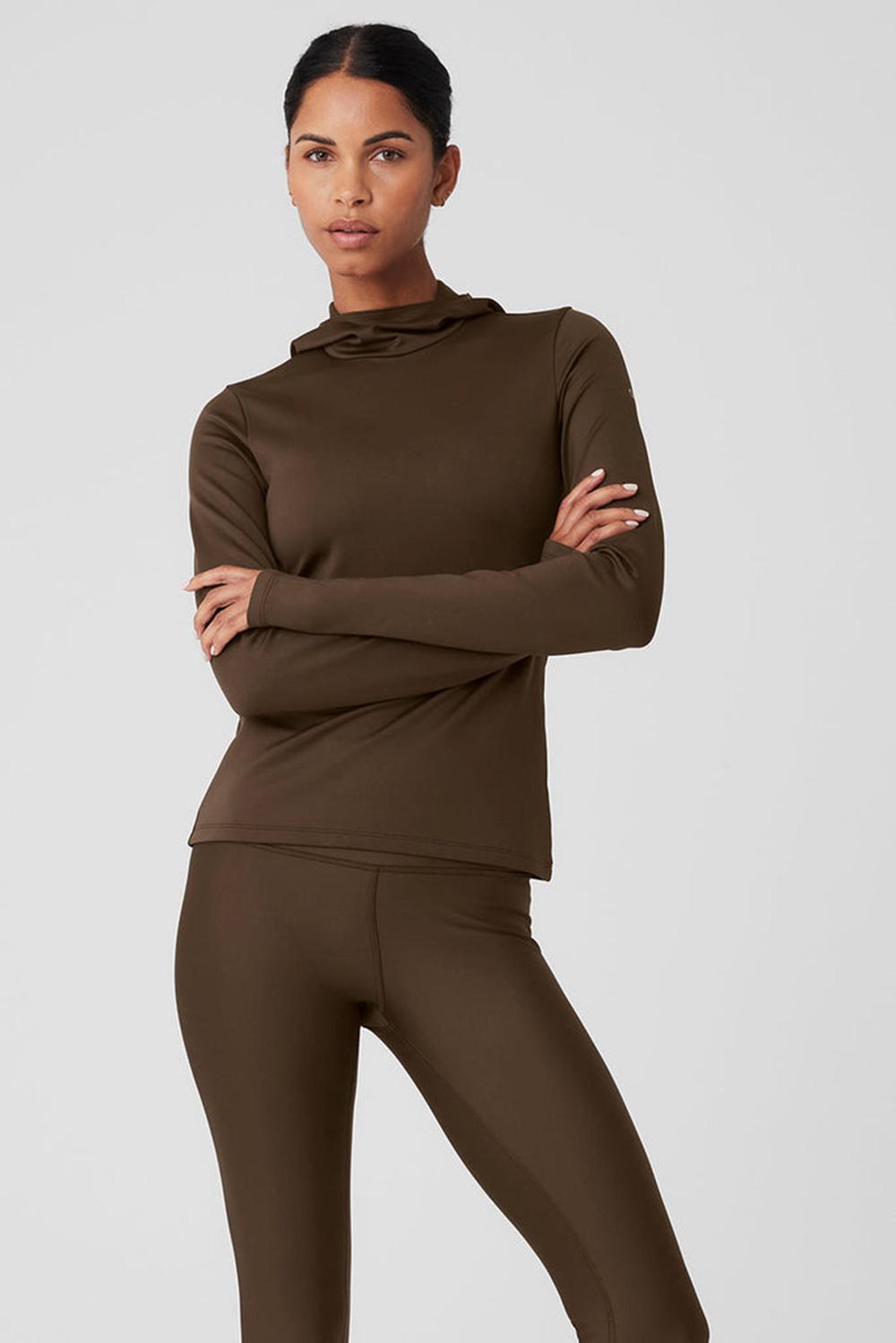 Alo Yoga Airlift Winter Warm Runner Naisten Huppari Espresso | Suomi  4709-DWXRY
