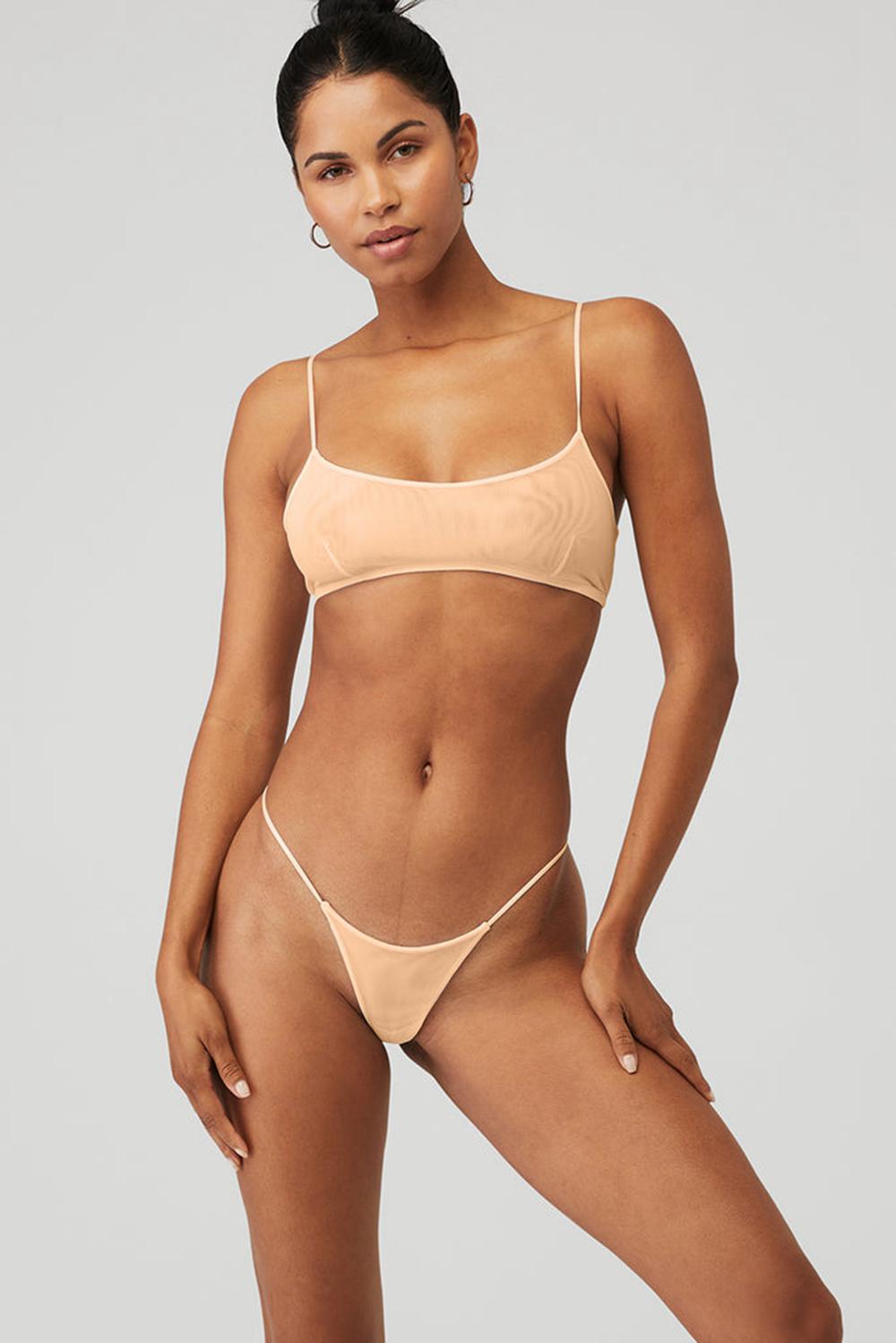 Alo Yoga Airmesh Venuslette Naisten Braletsit Champagne | Suomi  4059-MJFZB