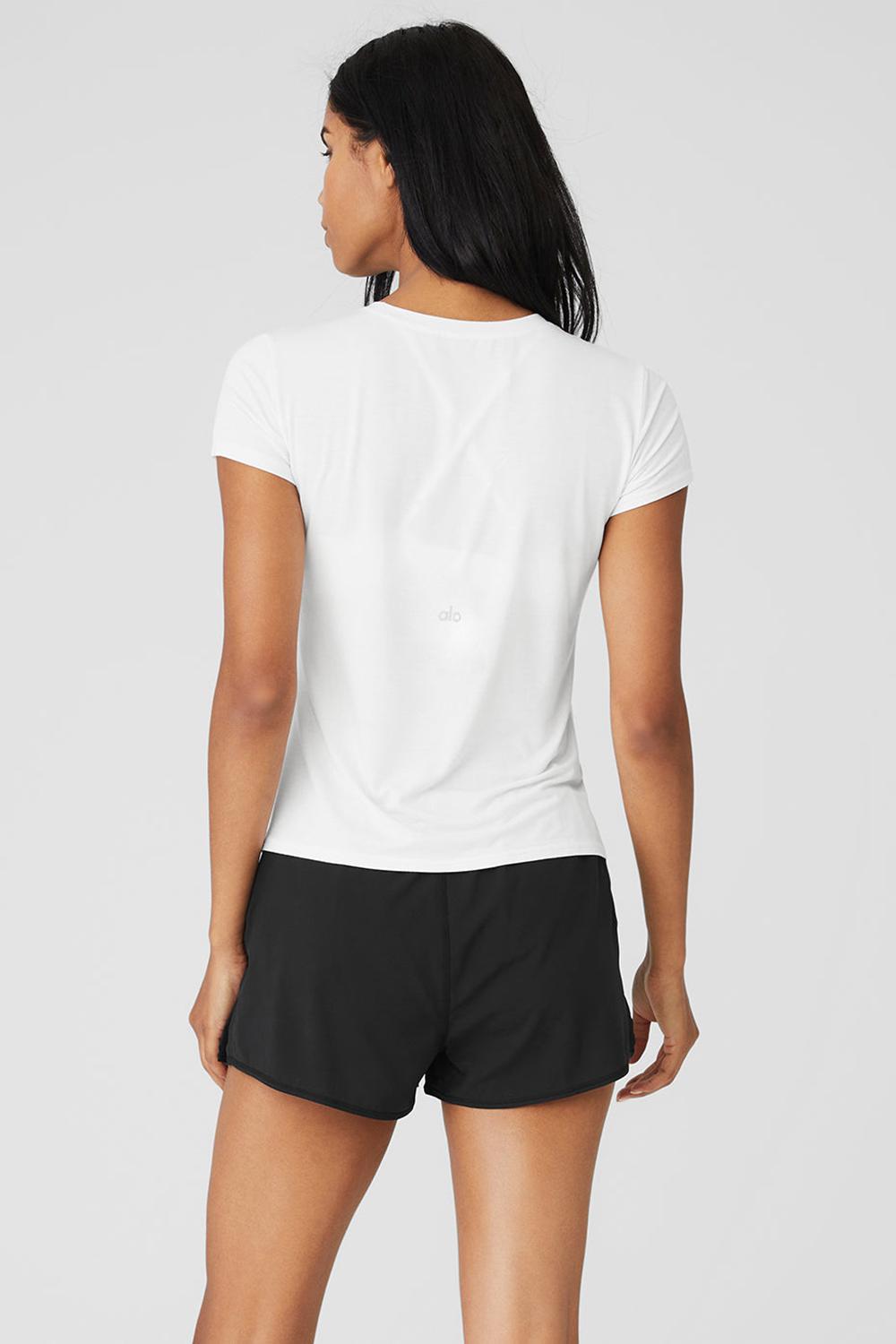 Alo Yoga All Day Naisten Short Sleeve Valkoinen | Suomi  4759-NJCLF