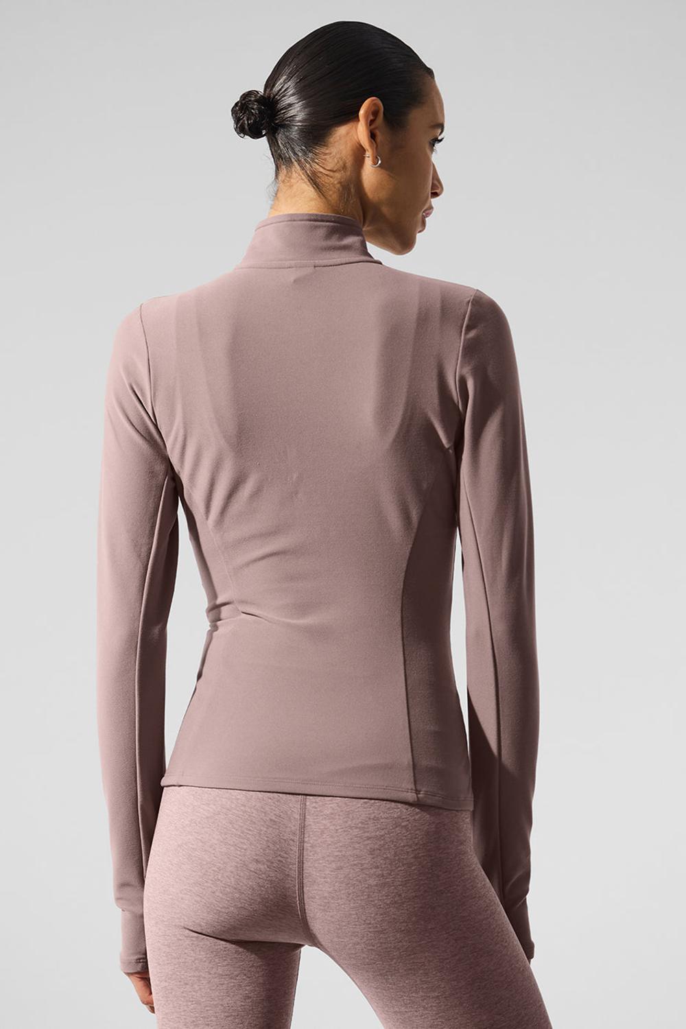 Alo Yoga Alosoft 1/2 Zip Rapid Naisten Villapusero Mushroom | Suomi  2460-ZMEWL