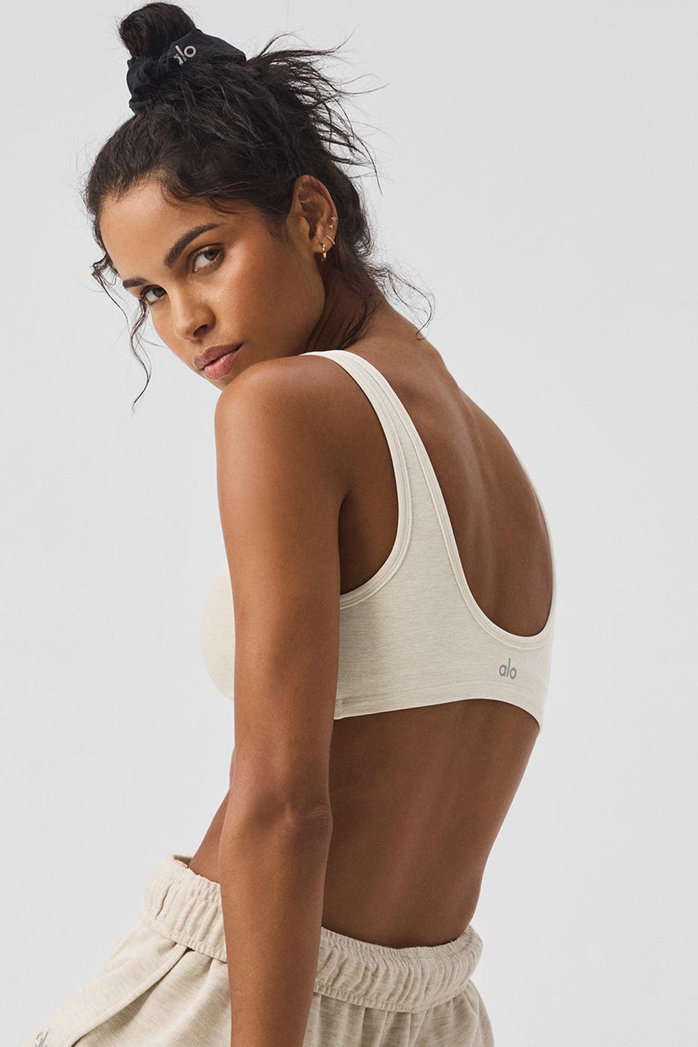 Alo Yoga Alosoft Center Stage Naisten Urheiluliivi Oatmeal Heather | Suomi  2307-SOQIH