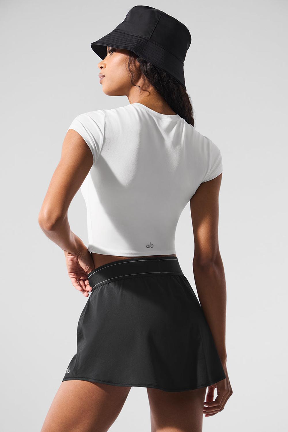 Alo Yoga Alosoft Crop Finesse Naisten Short Sleeve Valkoinen | Suomi  3916-LAMTS