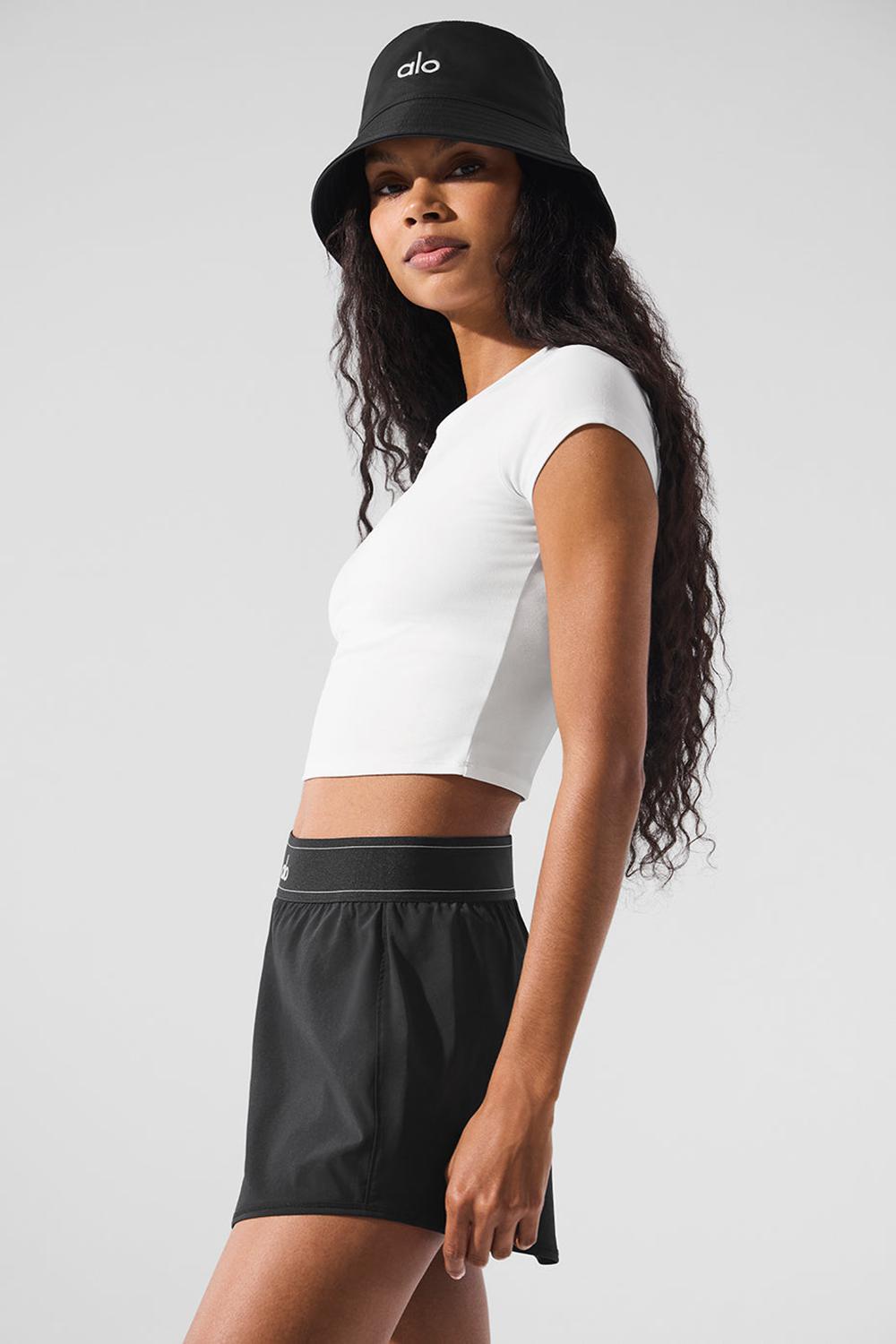 Alo Yoga Alosoft Crop Finesse Naisten Short Sleeve Valkoinen | Suomi  3916-LAMTS