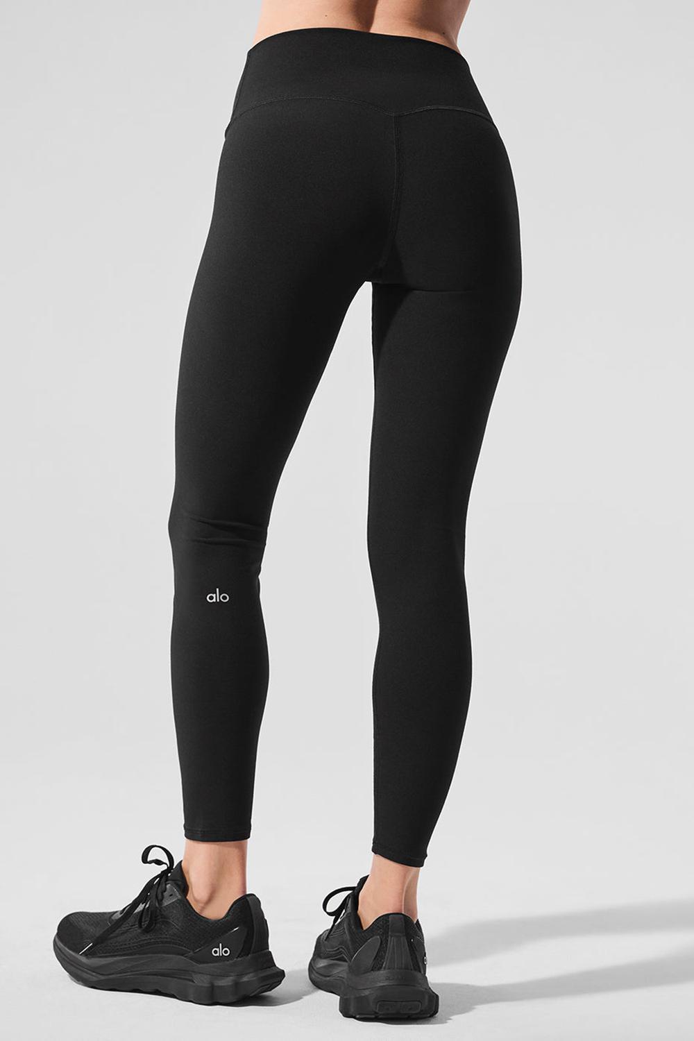 Alo Yoga Alosoft High-Waist 7/8 Highlight Naisten Leggings Mustat | Suomi  8679-SCION