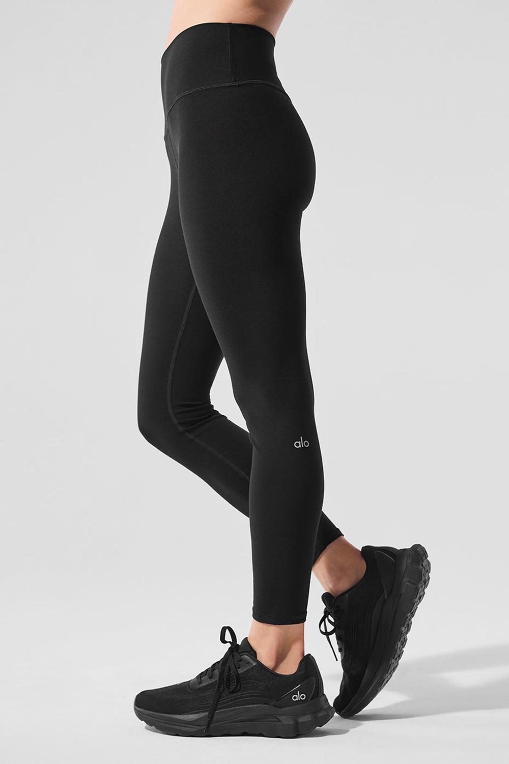 Alo Yoga Alosoft High-Waist 7/8 Highlight Naisten Leggings Mustat | Suomi  8679-SCION