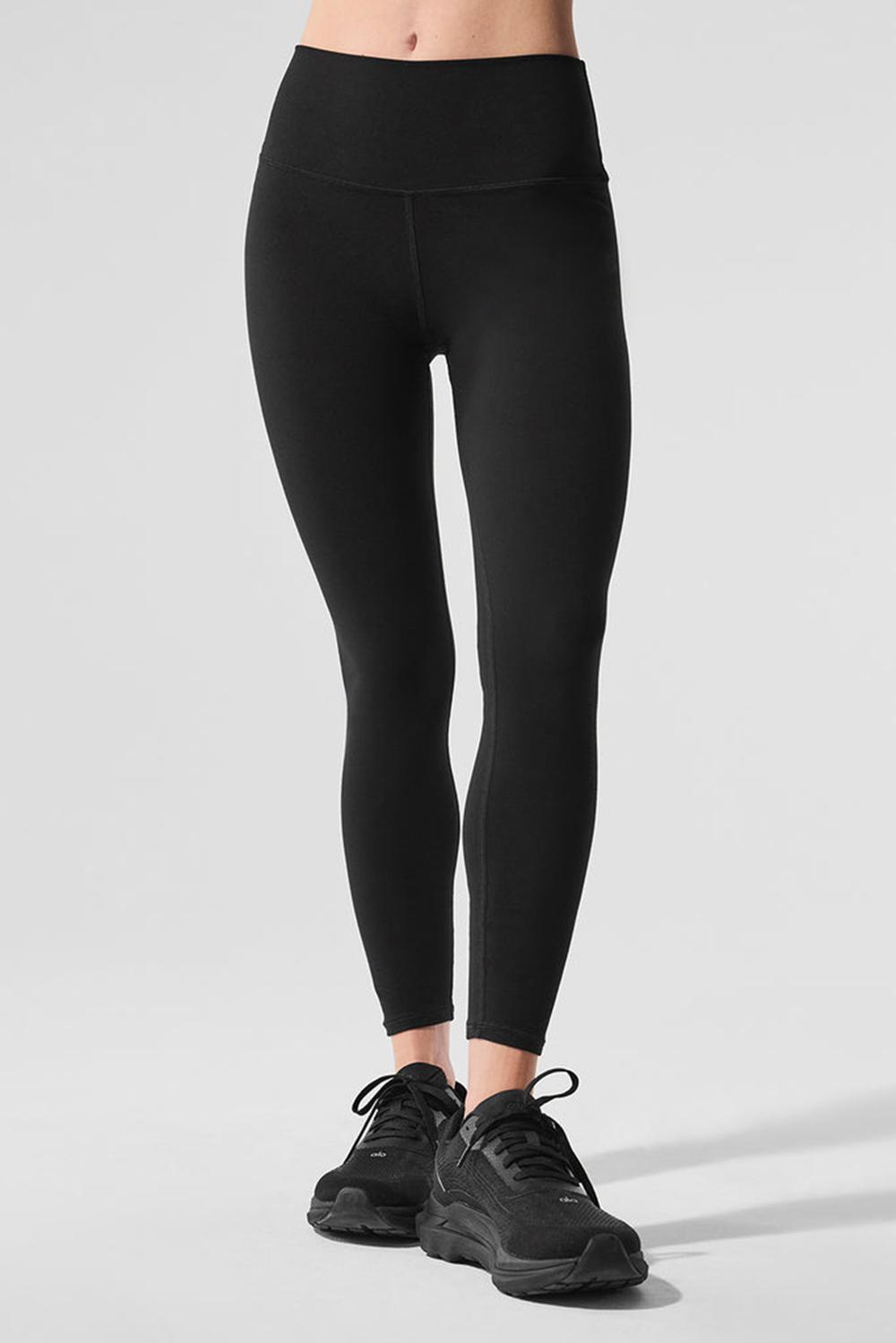 Alo Yoga Alosoft High-Waist 7/8 Highlight Naisten Leggings Mustat | Suomi  8679-SCION