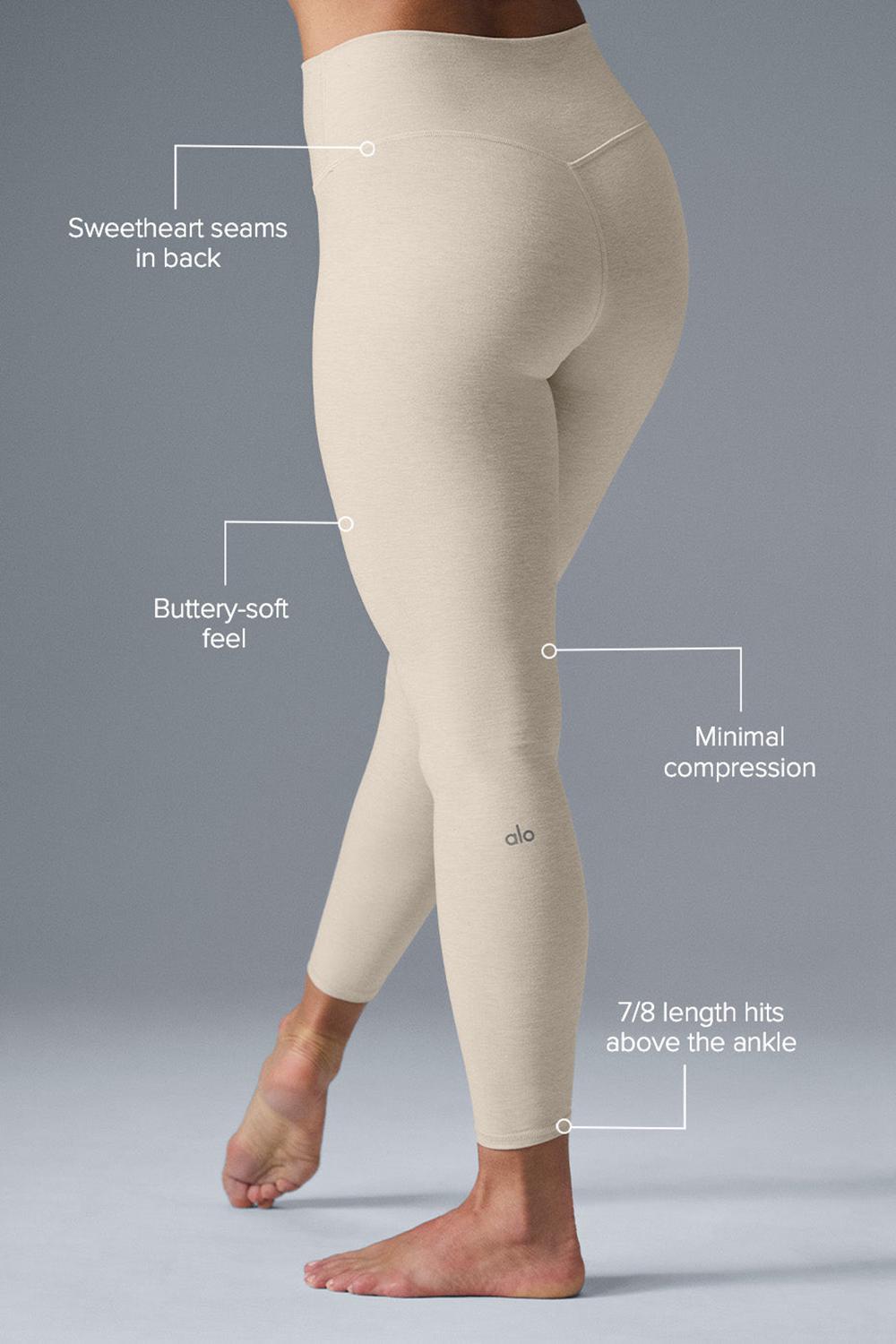 Alo Yoga Alosoft High-Waist 7/8 Highlight Naisten Leggings Oatmeal Heather | Suomi  0325-HLOPV