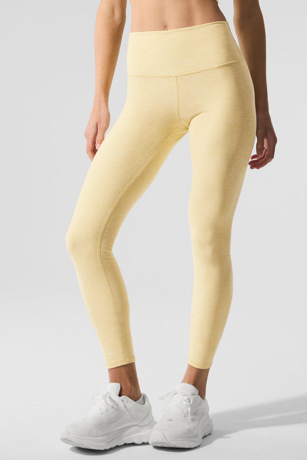 Alo Yoga Alosoft High-Waist 7/8 Highlight Naisten Leggings Warm Butter Heather | Suomi  0479-GCSJN