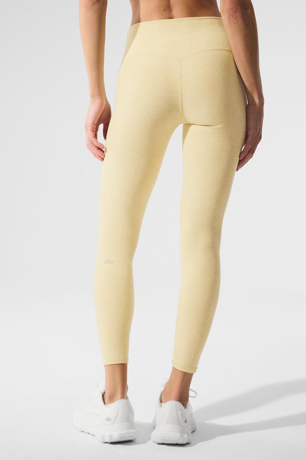 Alo Yoga Alosoft High-Waist 7/8 Highlight Naisten Leggings Warm Butter Heather | Suomi  0479-GCSJN