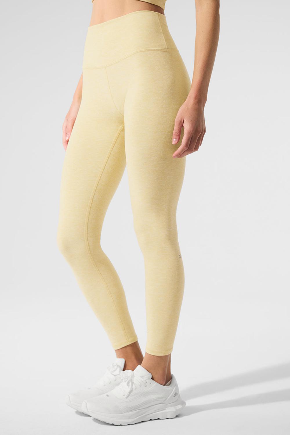 Alo Yoga Alosoft High-Waist 7/8 Highlight Naisten Leggings Warm Butter Heather | Suomi  0479-GCSJN