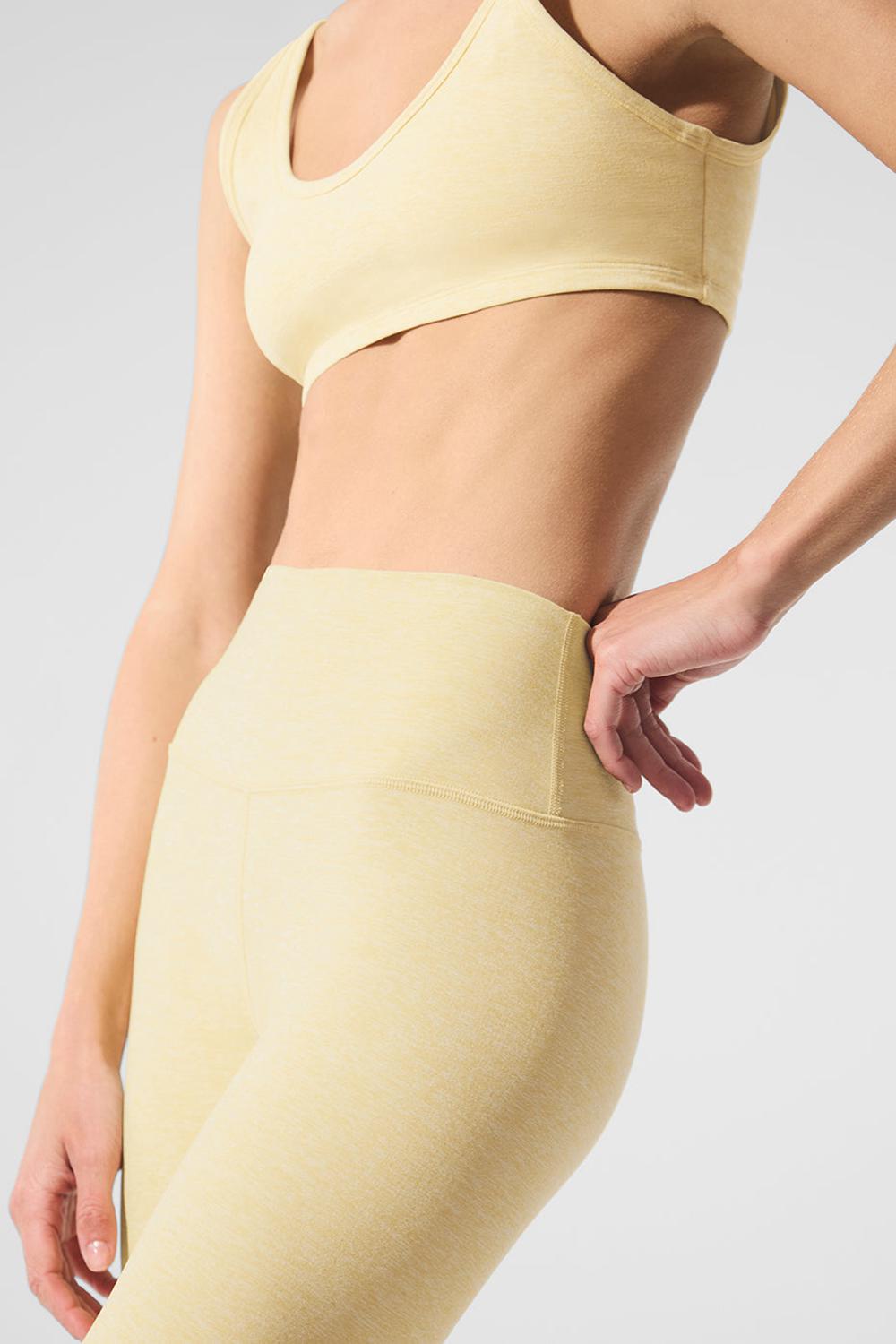 Alo Yoga Alosoft High-Waist 7/8 Highlight Naisten Leggings Warm Butter Heather | Suomi  0479-GCSJN