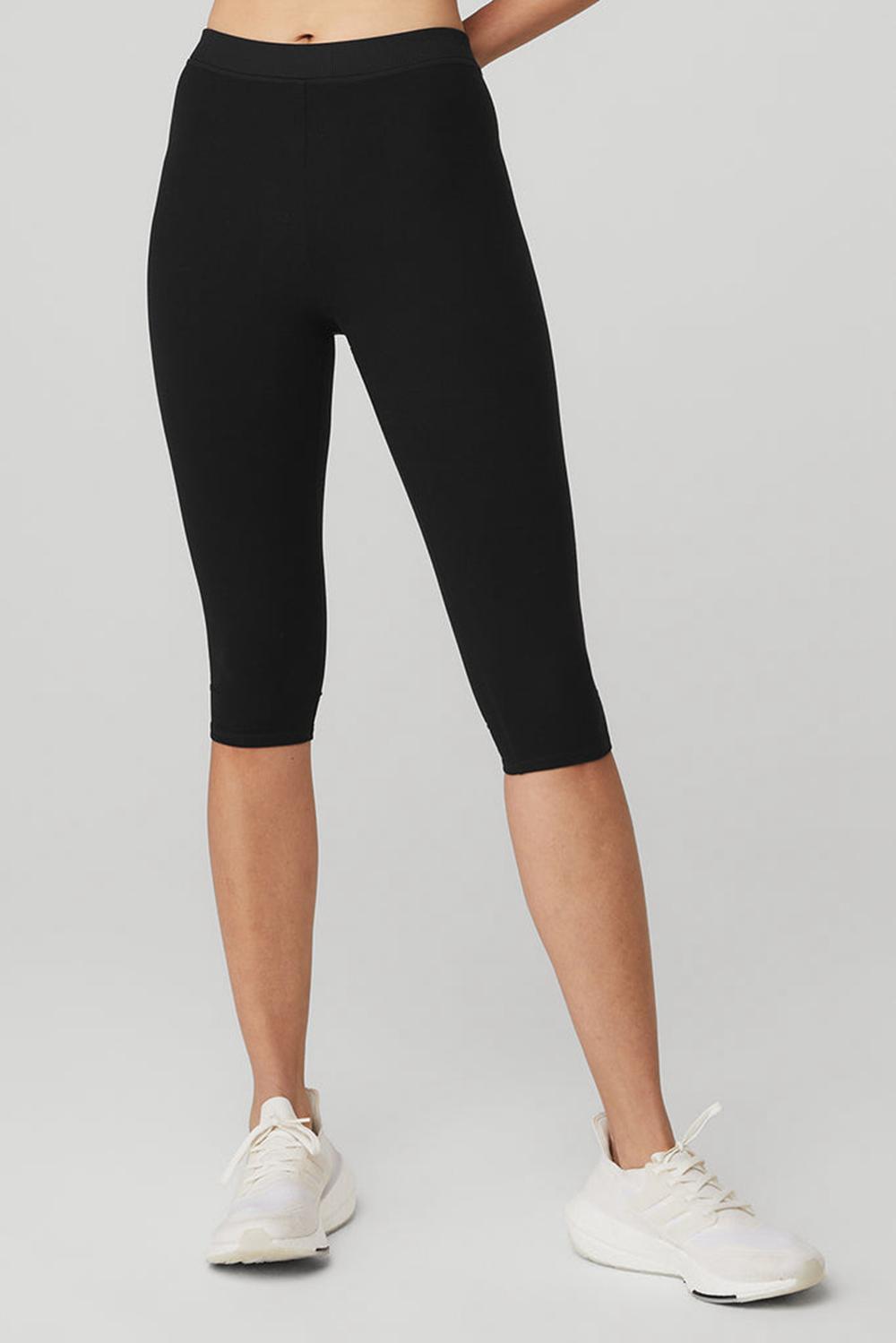 Alo Yoga Alosoft High-Waist Iconic 90\'sri Naisten Leggings Mustat | Suomi  7841-YZUQP