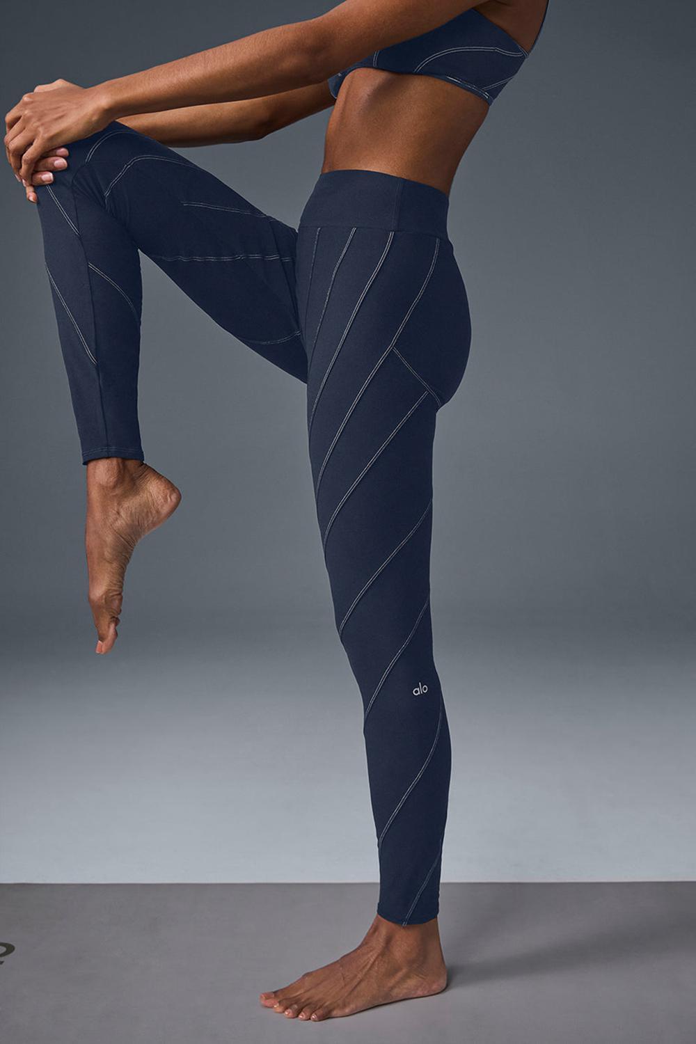 Alo Yoga Alosoft High-Waist Sunray Naisten Leggings Laivastonsininen | Suomi  1265-TSXIM