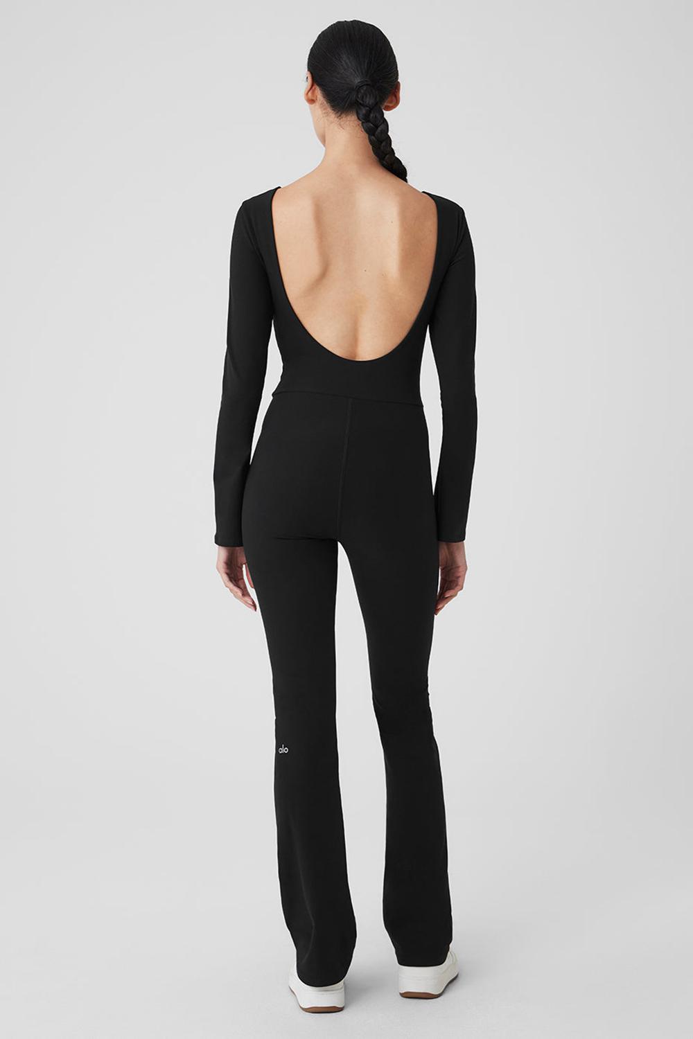 Alo Yoga Alosoft Melody Full Length Bootcut Naisten Onesies Mustat | Suomi  4703-AZUFK