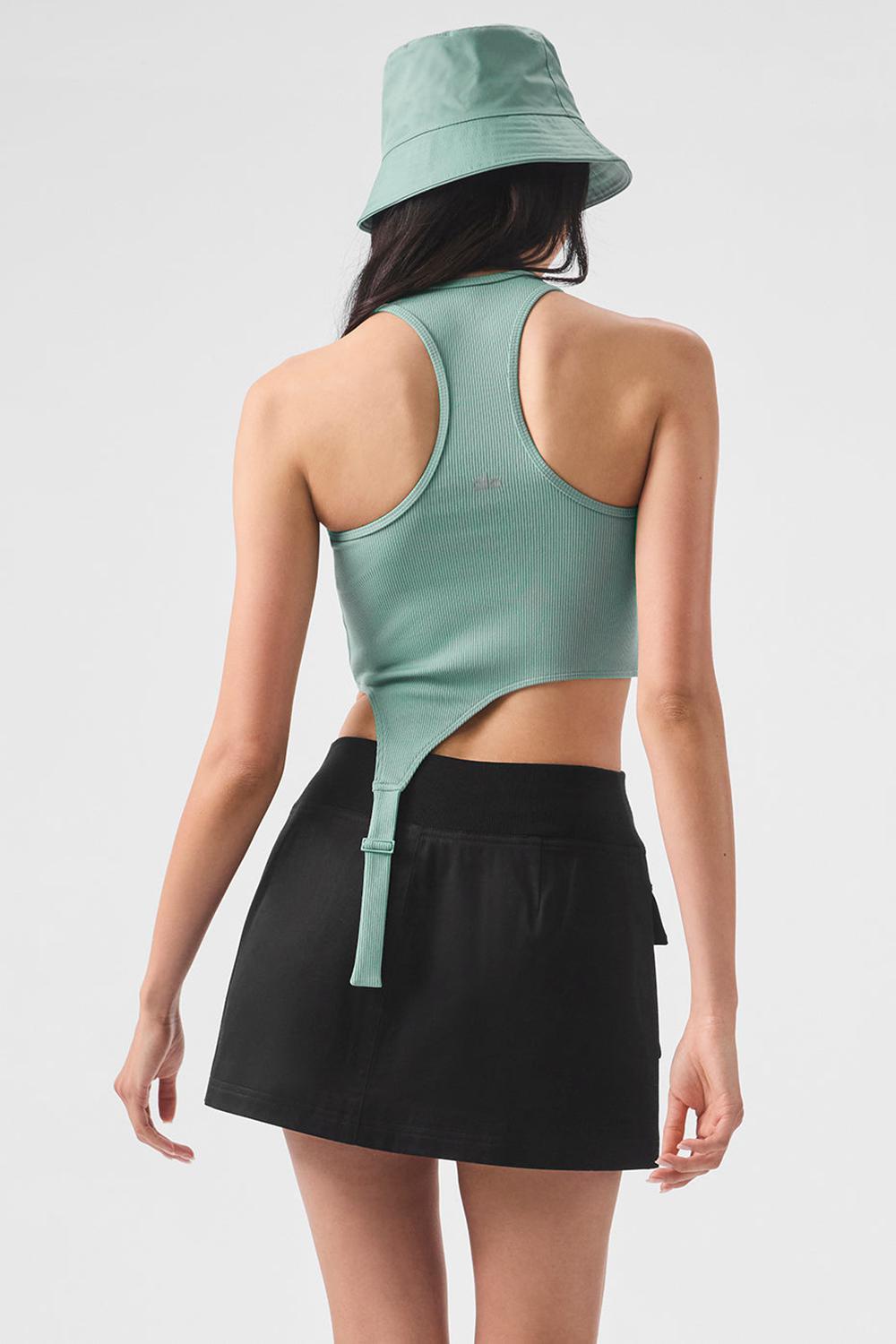 Alo Yoga Alosoft Ribbed Revelation Naisten Juoksupaidat Vihreä | Suomi  8643-PTQBS