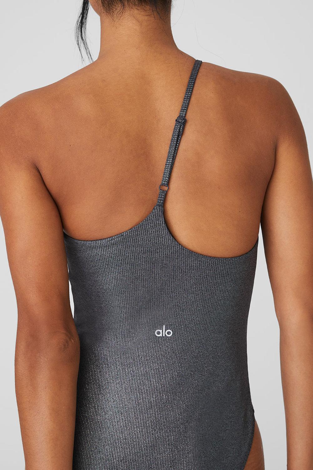 Alo Yoga Alosoft Ribbed Shimmer Plie Naisten Body Tummanharmaat | Suomi  8027-IXZLF