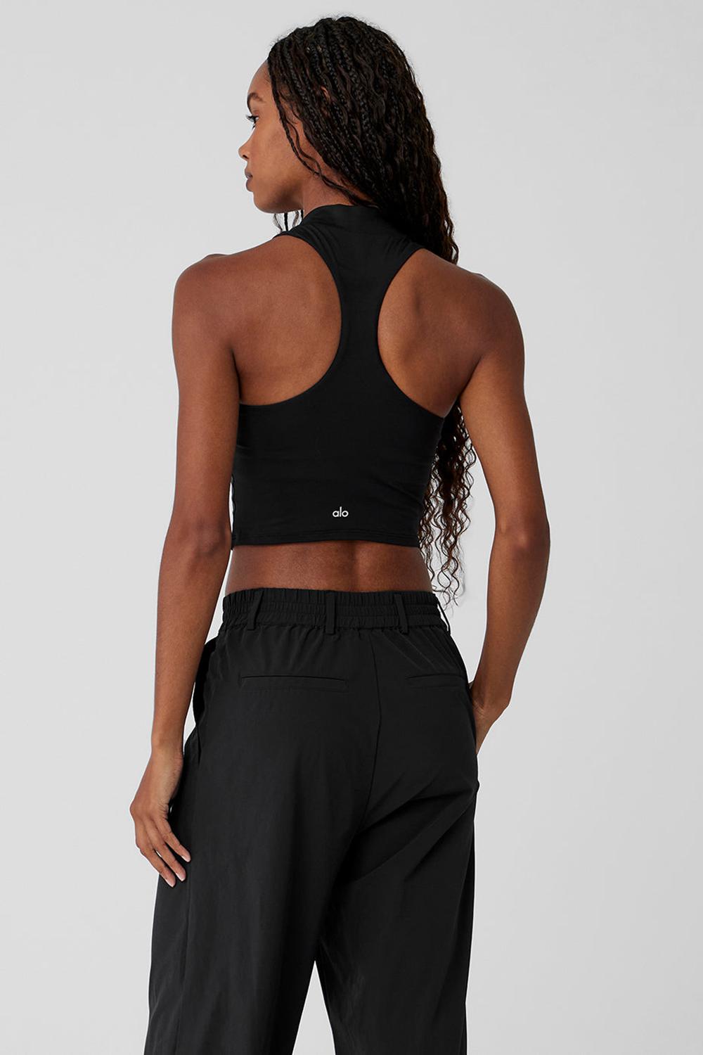 Alo Yoga Alosoft Top That Naisten Bra Tank Mustat | Suomi  7850-BJMOI