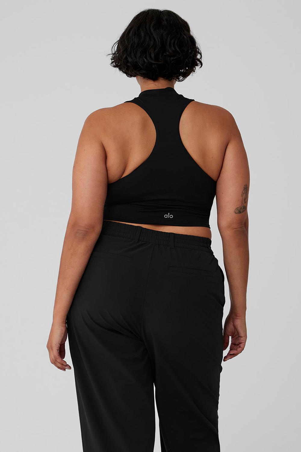 Alo Yoga Alosoft Top That Naisten Bra Tank Mustat | Suomi  7850-BJMOI