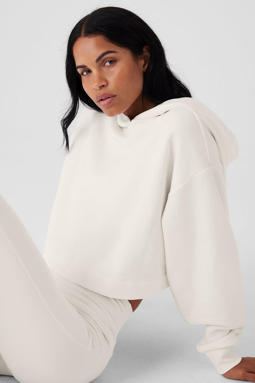 Alo Yoga Bae Naisten Huppari Ivory | Suomi  0417-ZHGLJ