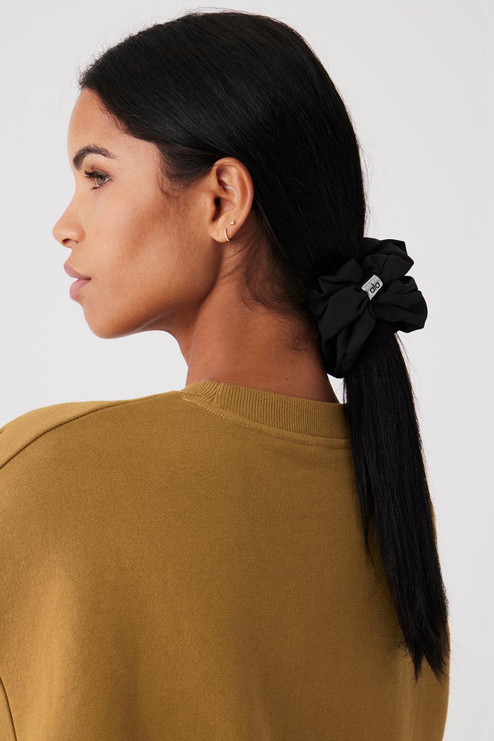 Alo Yoga Bead It Oversized Naisten Scrunchie Mustat | Suomi  7216-UMFZI