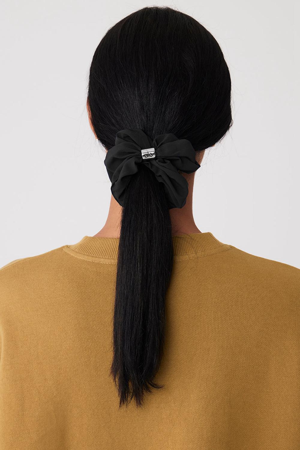 Alo Yoga Bead It Oversized Naisten Scrunchie Mustat | Suomi  7216-UMFZI