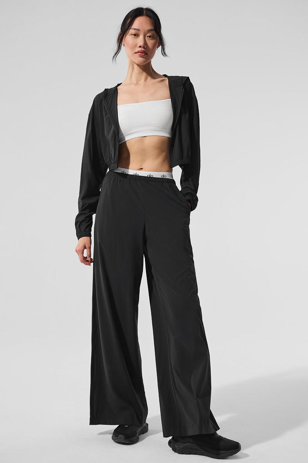 Alo Yoga Breezy Wide Leg Naisten Housut Mustat | Suomi  1856-RNVMA