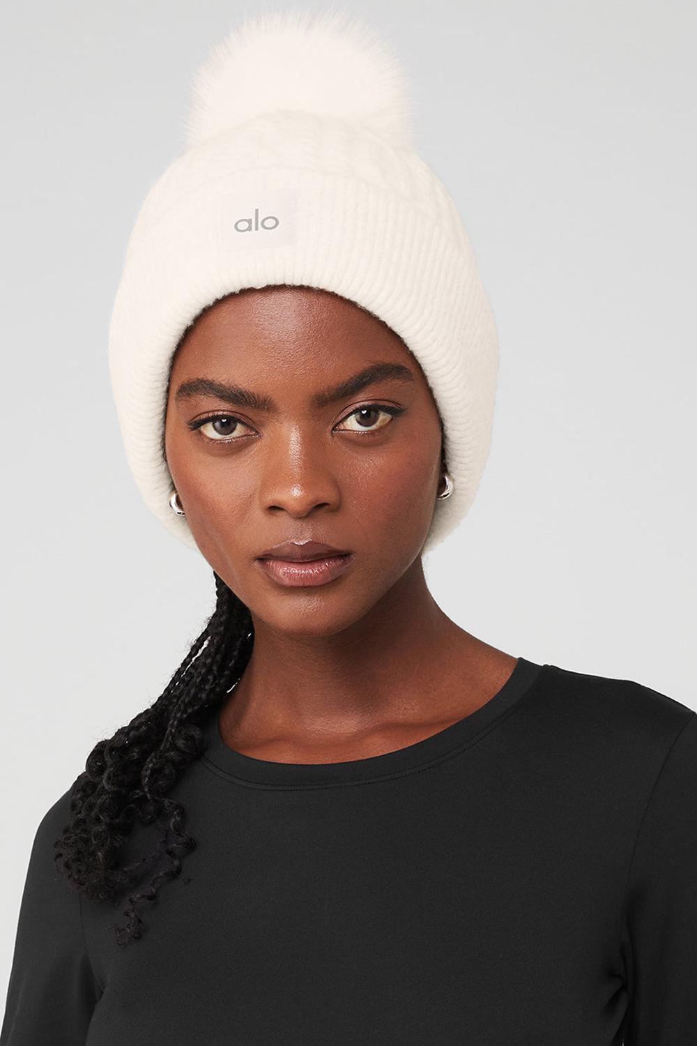 Alo Yoga Cable Knit Naisten Pipo Ivory | Suomi  5984-FQLGP
