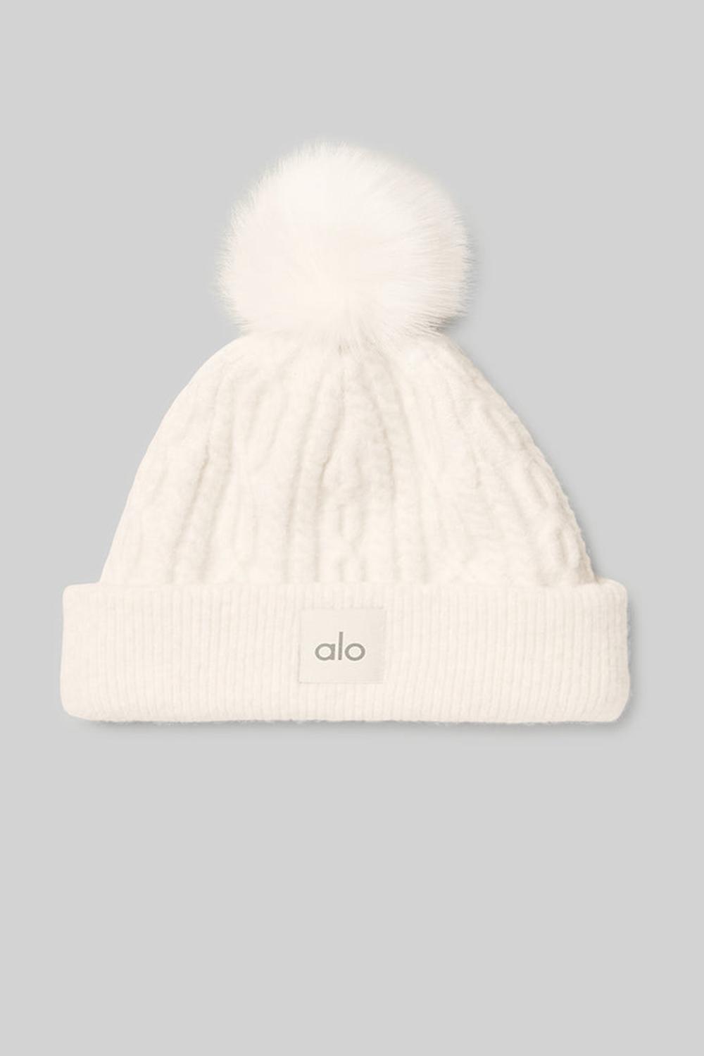 Alo Yoga Cable Knit Naisten Pipo Ivory | Suomi  5984-FQLGP