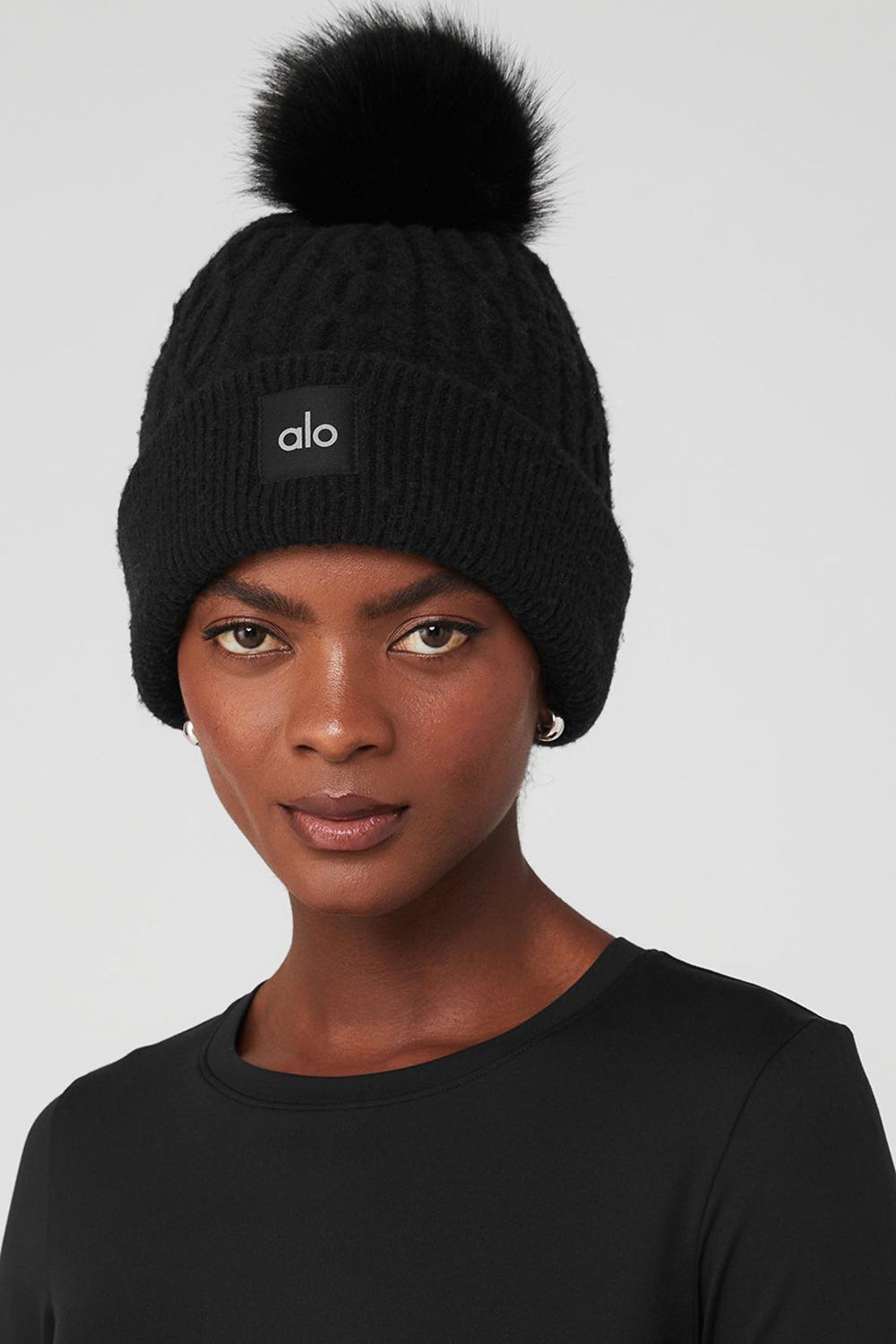 Alo Yoga Cable Knit Naisten Pipo Mustat | Suomi  9163-IEVAF