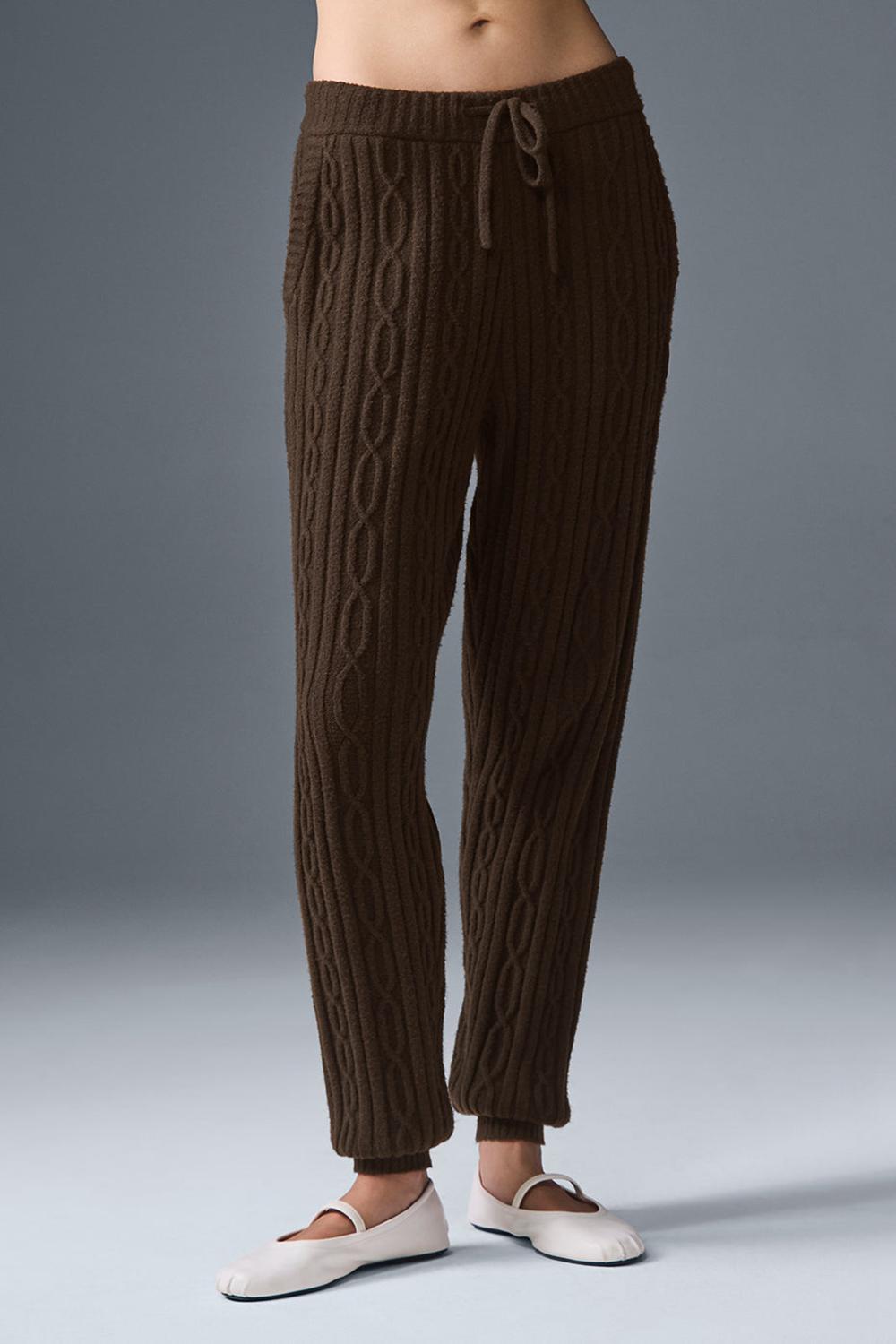 Alo Yoga Cable Knit Winter Bliss Naisten Housut Espresso | Suomi  5640-DJZEF