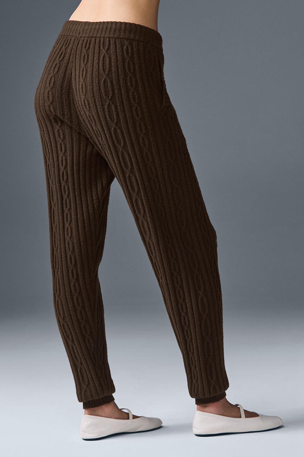 Alo Yoga Cable Knit Winter Bliss Naisten Housut Espresso | Suomi  5640-DJZEF