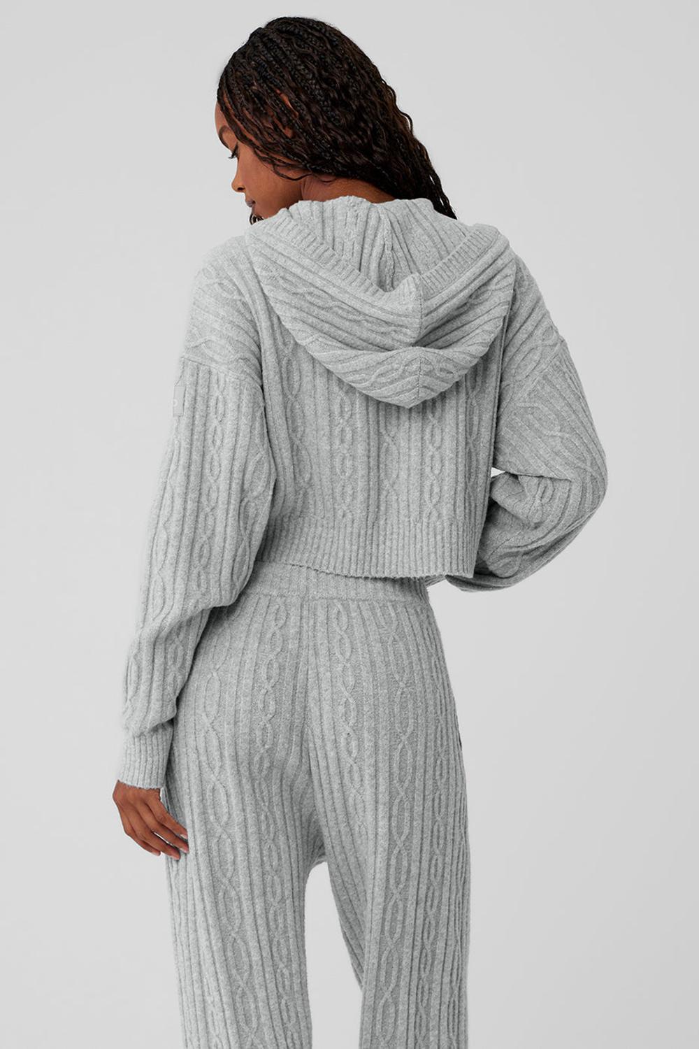 Alo Yoga Cable Knit Winter Bliss Naisten Huppari Harmaat | Suomi  1547-ABCHI