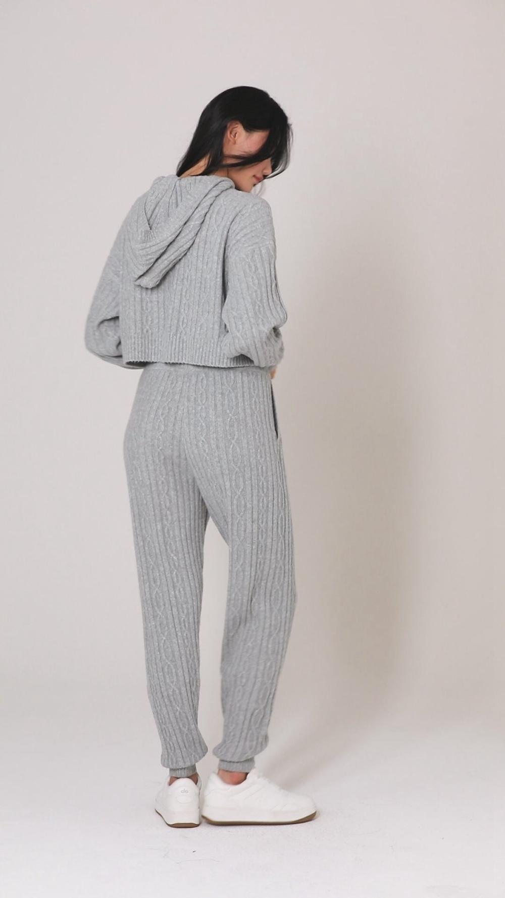 Alo Yoga Cable Knit Winter Bliss Naisten Huppari Harmaat | Suomi  1547-ABCHI