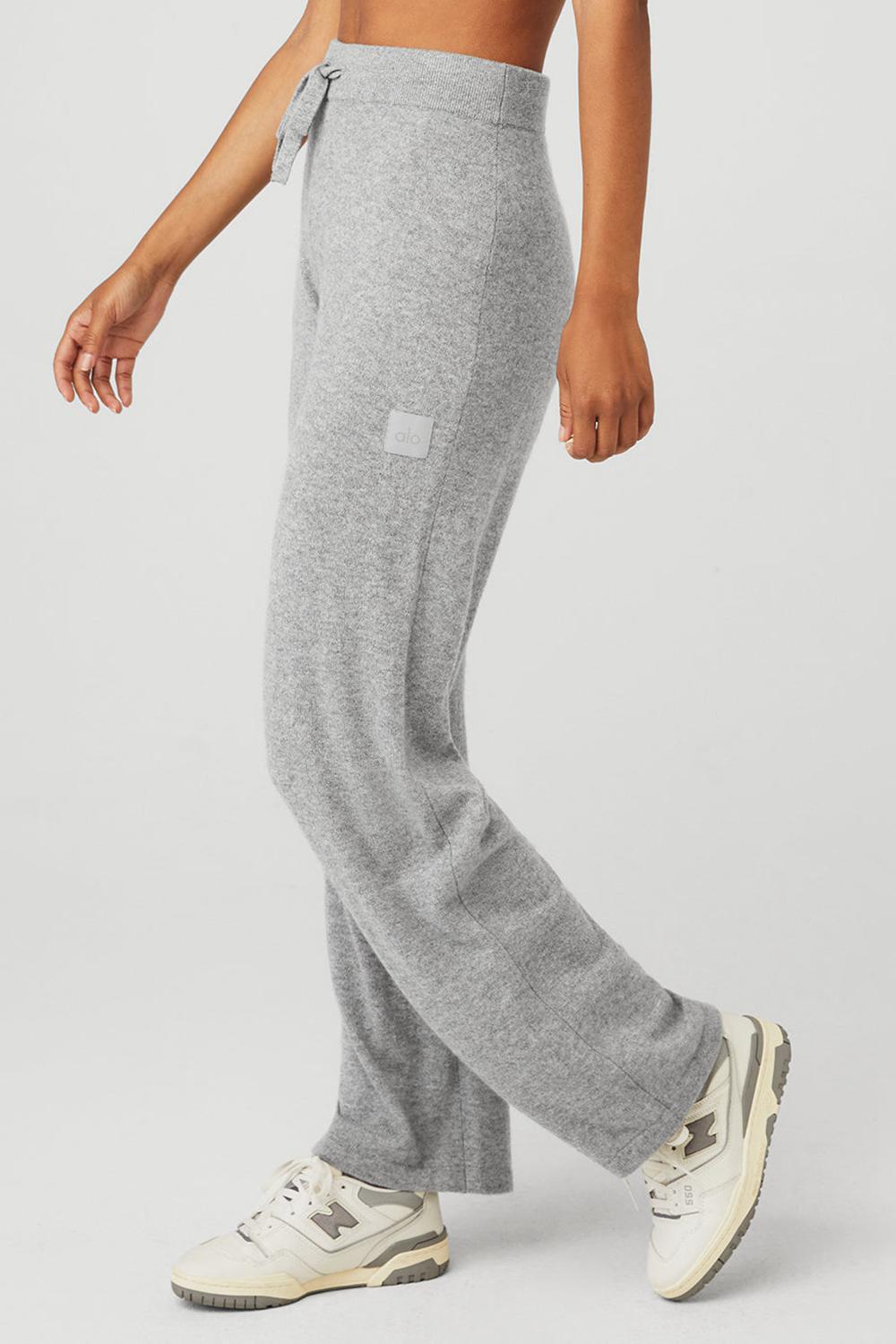 Alo Yoga Cashmere High-Waist Jet Set Wide Leg Naisten Housut Harmaat | Suomi  3810-UPWLD