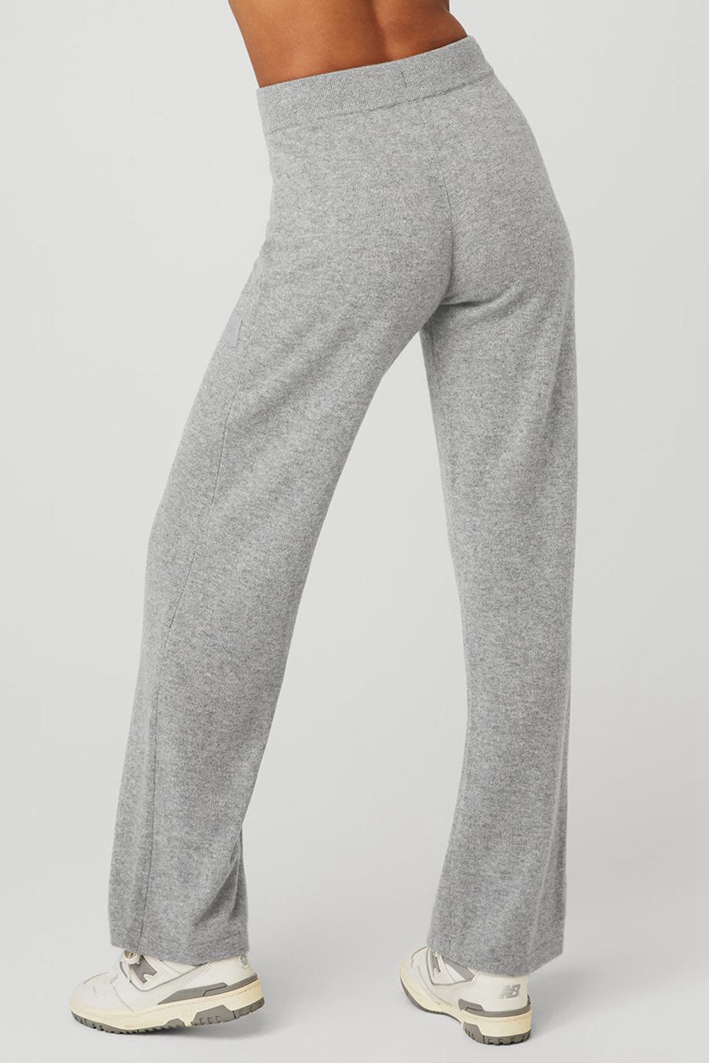 Alo Yoga Cashmere High-Waist Jet Set Wide Leg Naisten Housut Harmaat | Suomi  3810-UPWLD