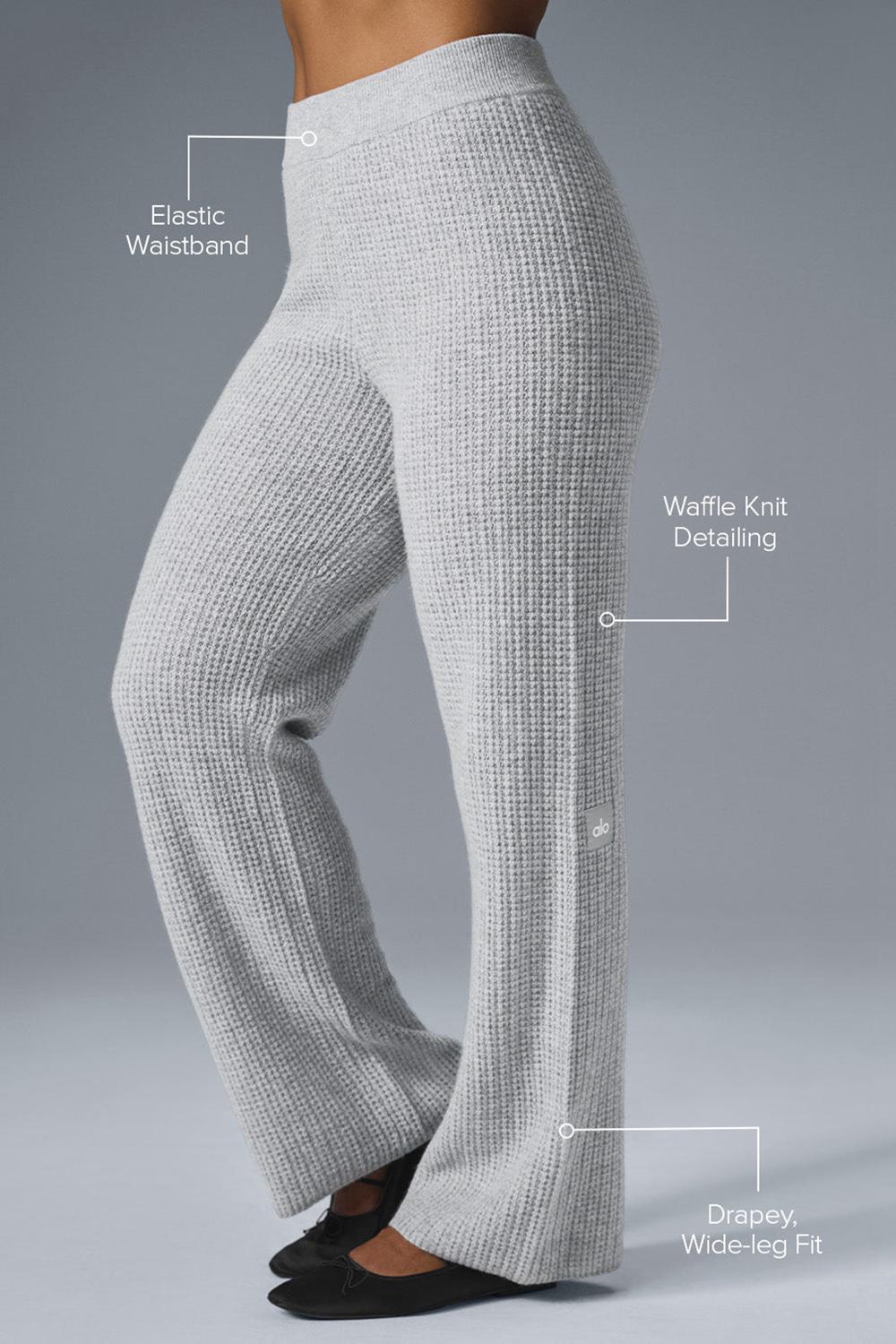 Alo Yoga Cashmere High-Waist Plush Waffle Naisten Housut Harmaat | Suomi  8940-SVMRQ